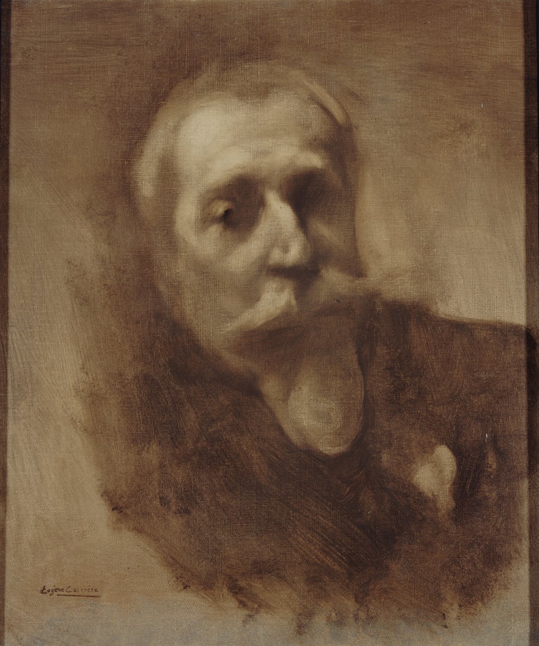 Portræt af digteren, journalisten og romanforfatteren Anatole France 1844-1924, ca. 1900. af Eugène Carrière