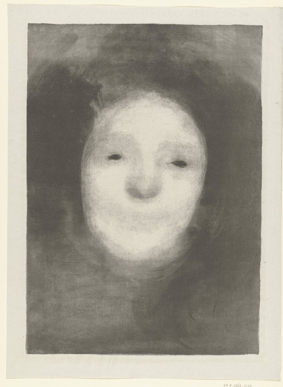 Studie af leder af smilende kvinde Elise griner Etude de Femme eller Elise generøs L