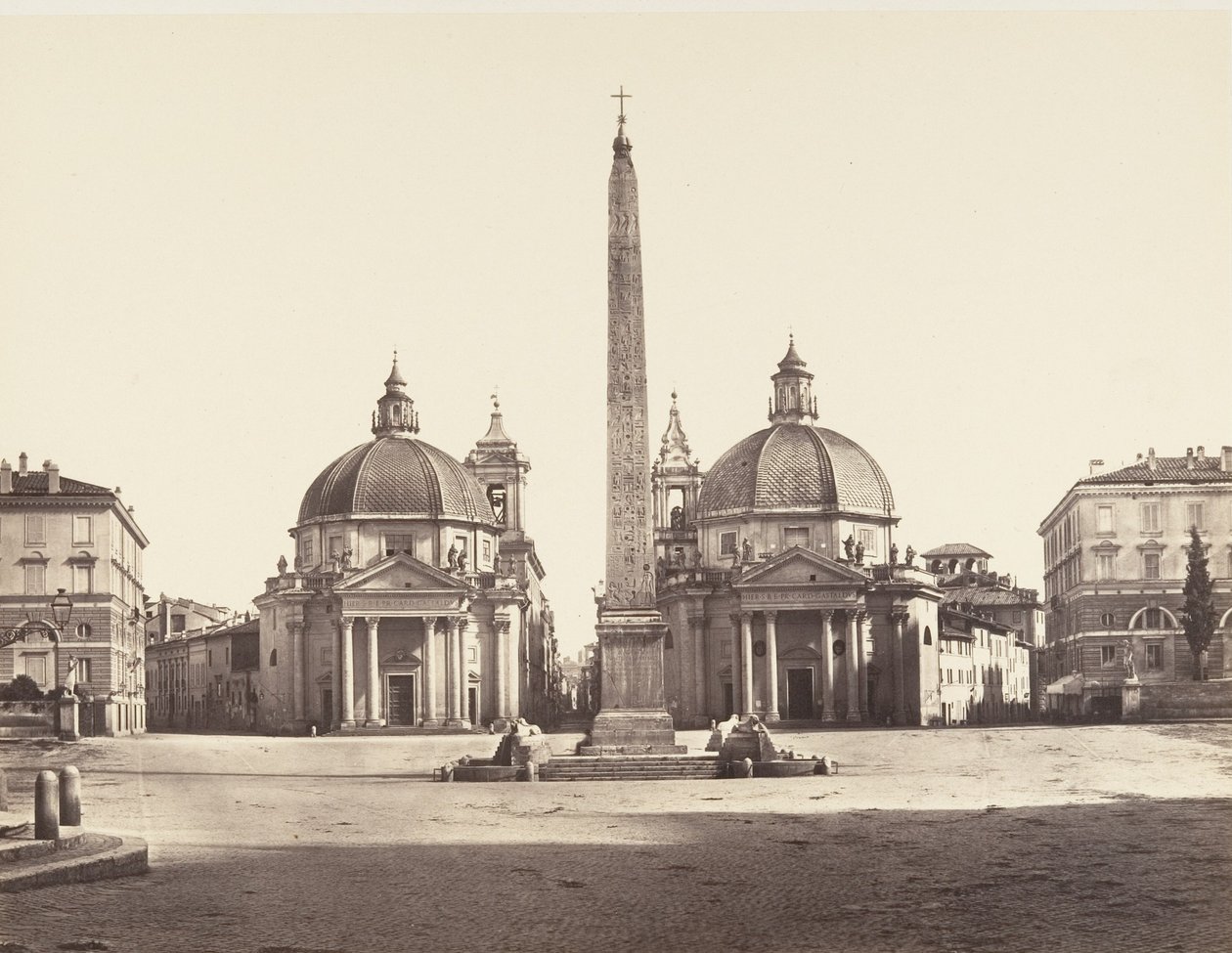 Piazza del Popolo, 1848-52. af Eugène Constant