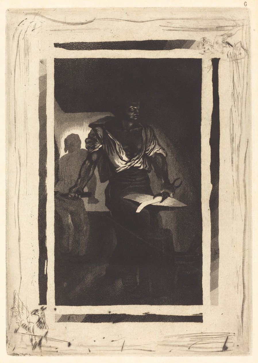 En smed Un Forgeron, 1833. af Eugène Delacroix