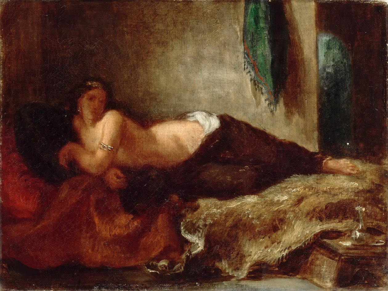 En odalisque, ca. 1849. af Eugène Delacroix