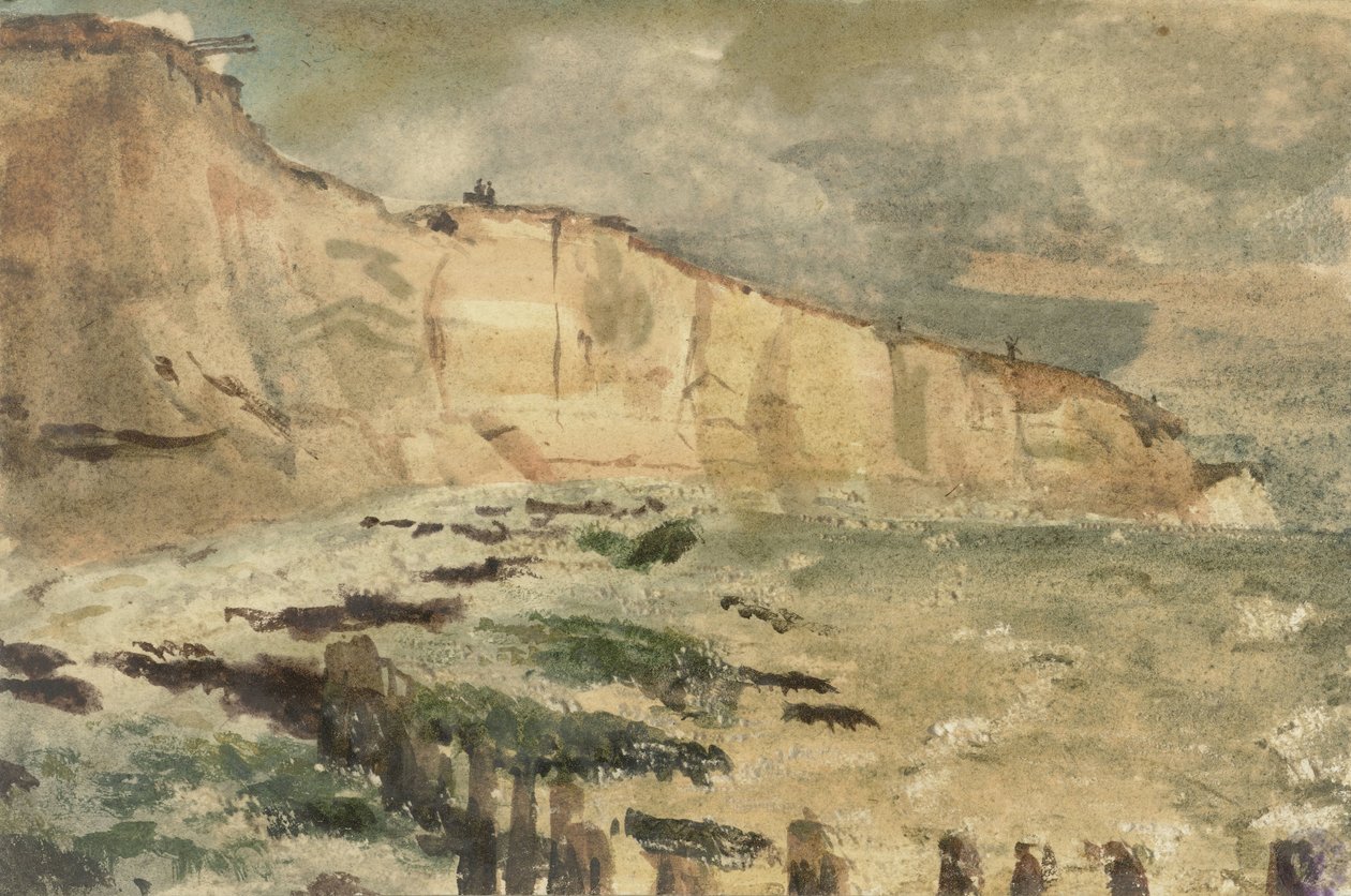 Kridtklinterne ved Dieppe Udsigter i og omkring Dieppe, fra årene 1852-1855 (serietitel) af Eugène Delacroix