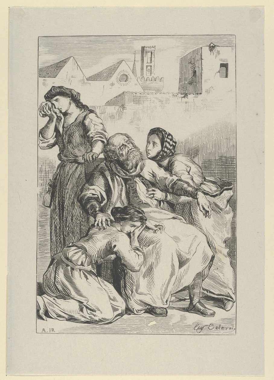 Goetz von Berlichingens død, 1845., 1845. af Eugène Delacroix