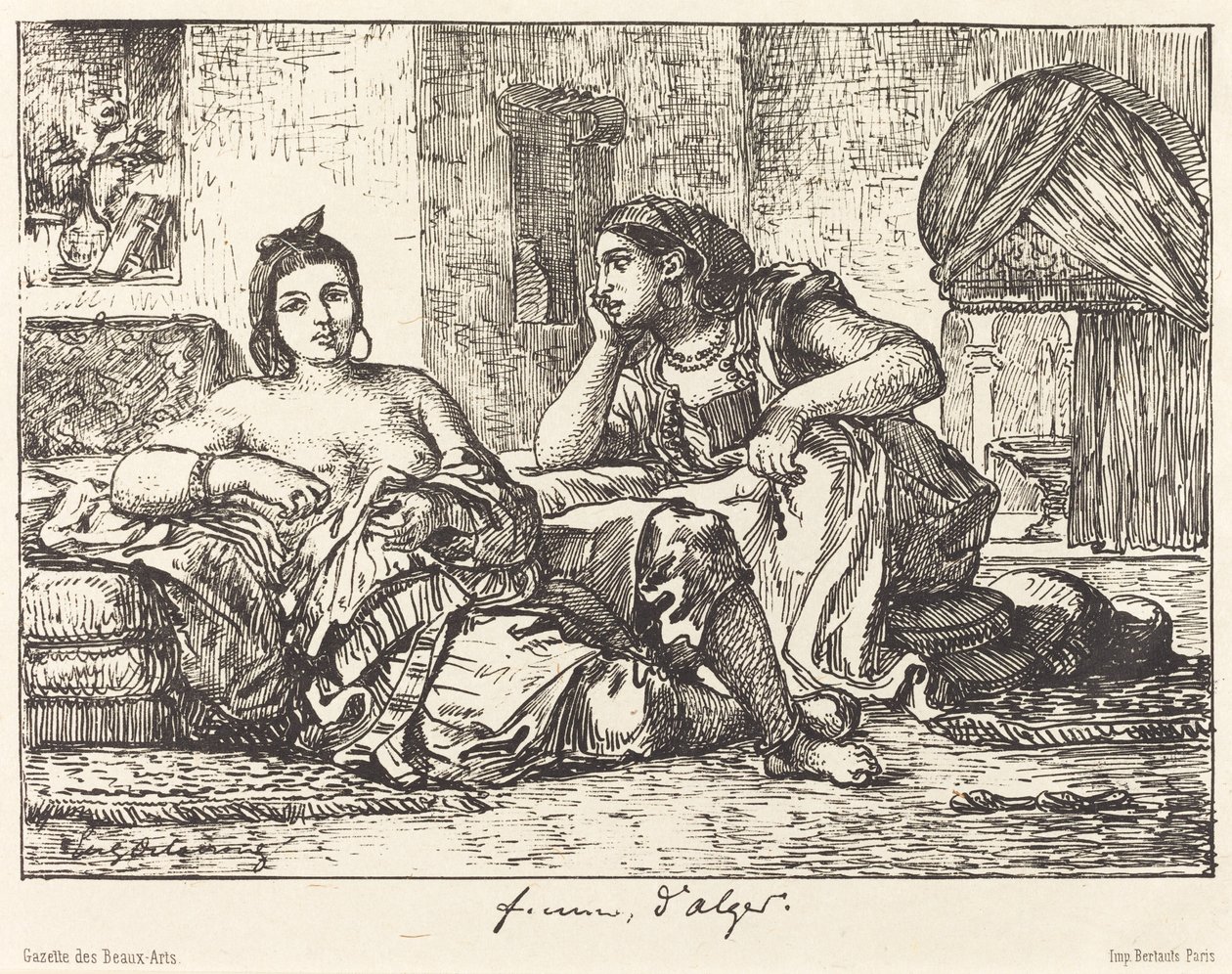 Kvinder fra Algier af Eugène Delacroix