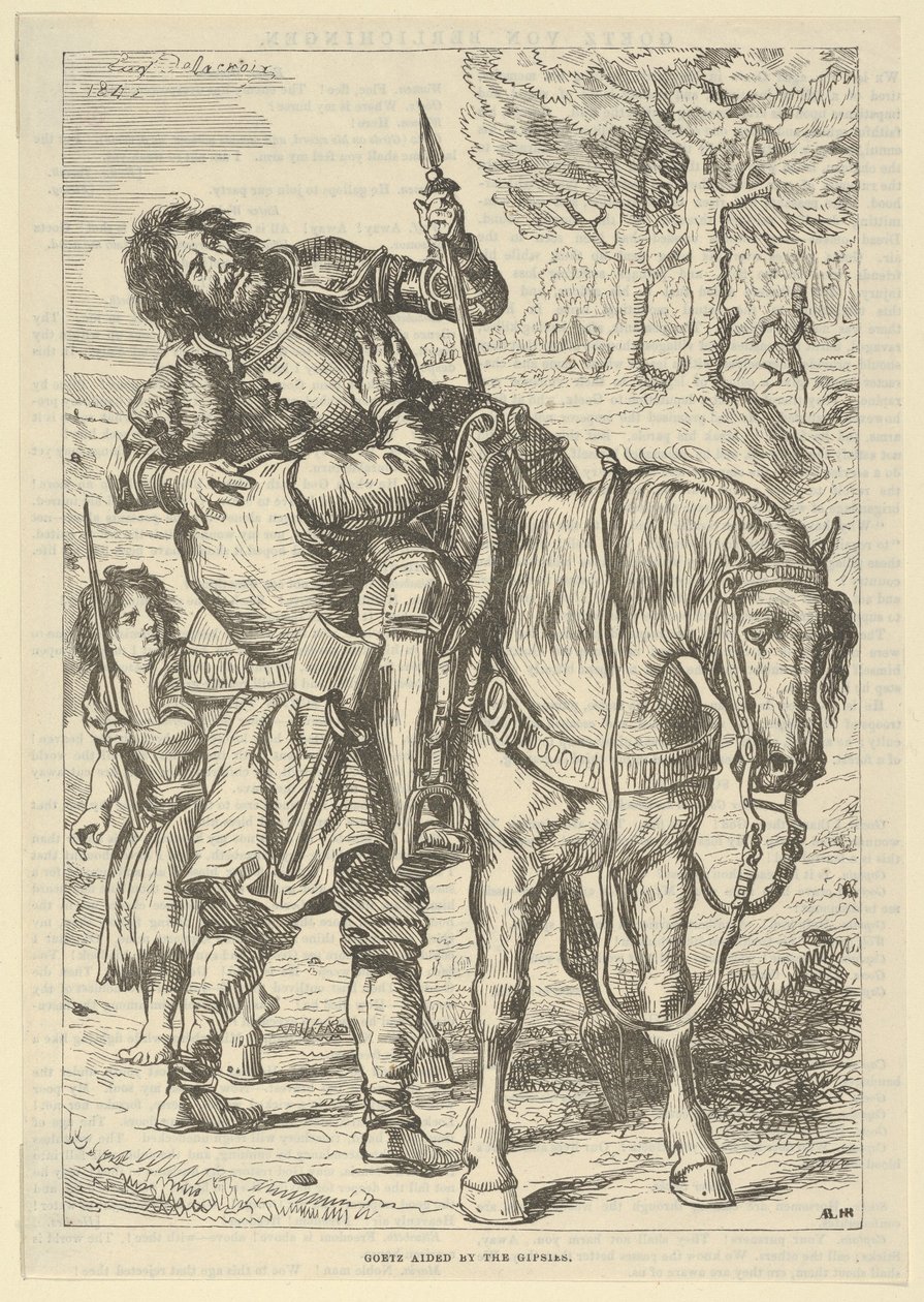 Goetz hjulpet af sigøjnerne, efter 1845., efter 1845. af Eugène Delacroix