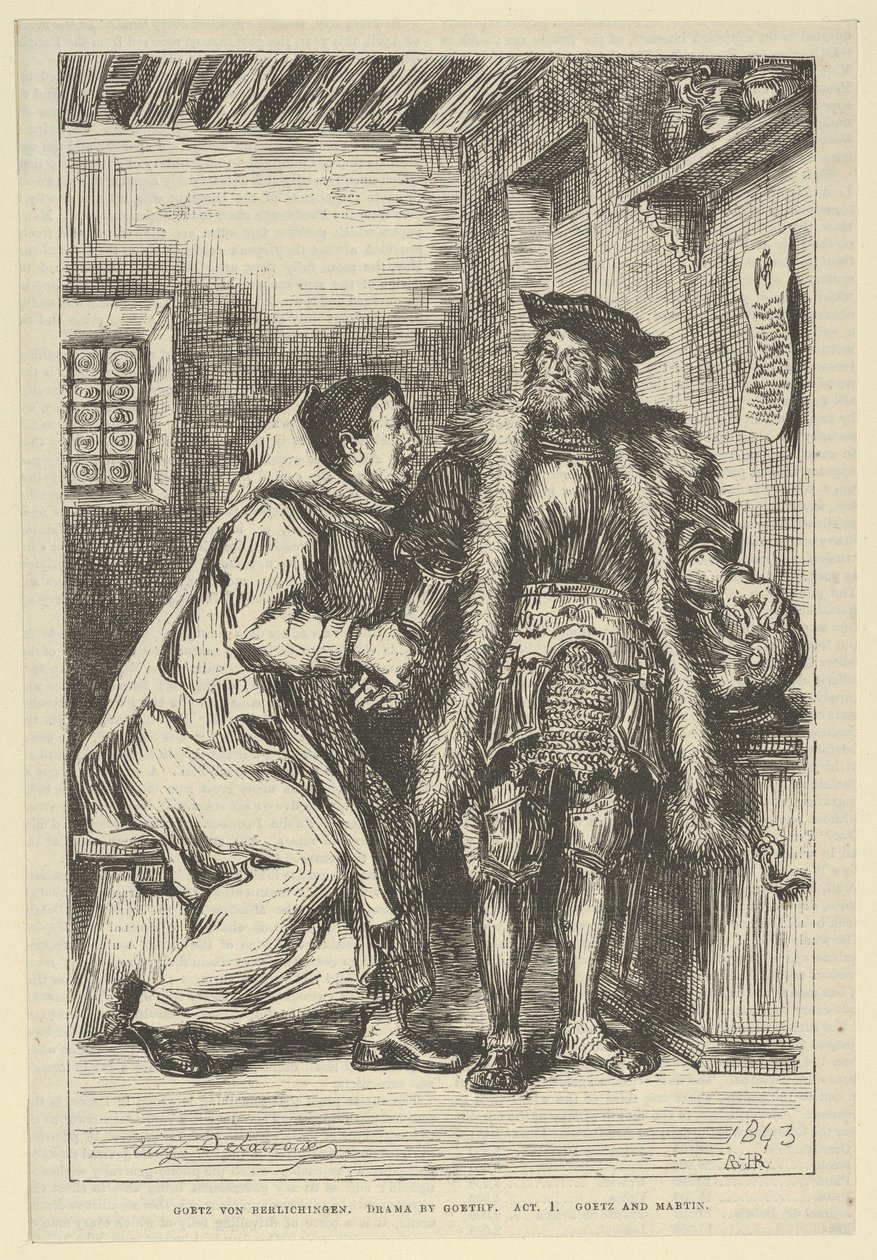 Goetz og broder Martin, efter 1845., efter 1845. af Eugène Delacroix
