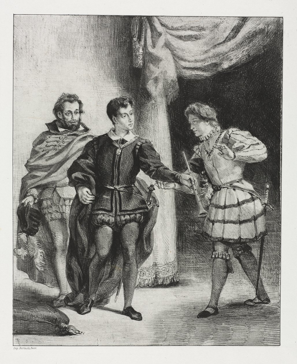 Hamlet: Hamlet og Guildenstern af Eugène Delacroix