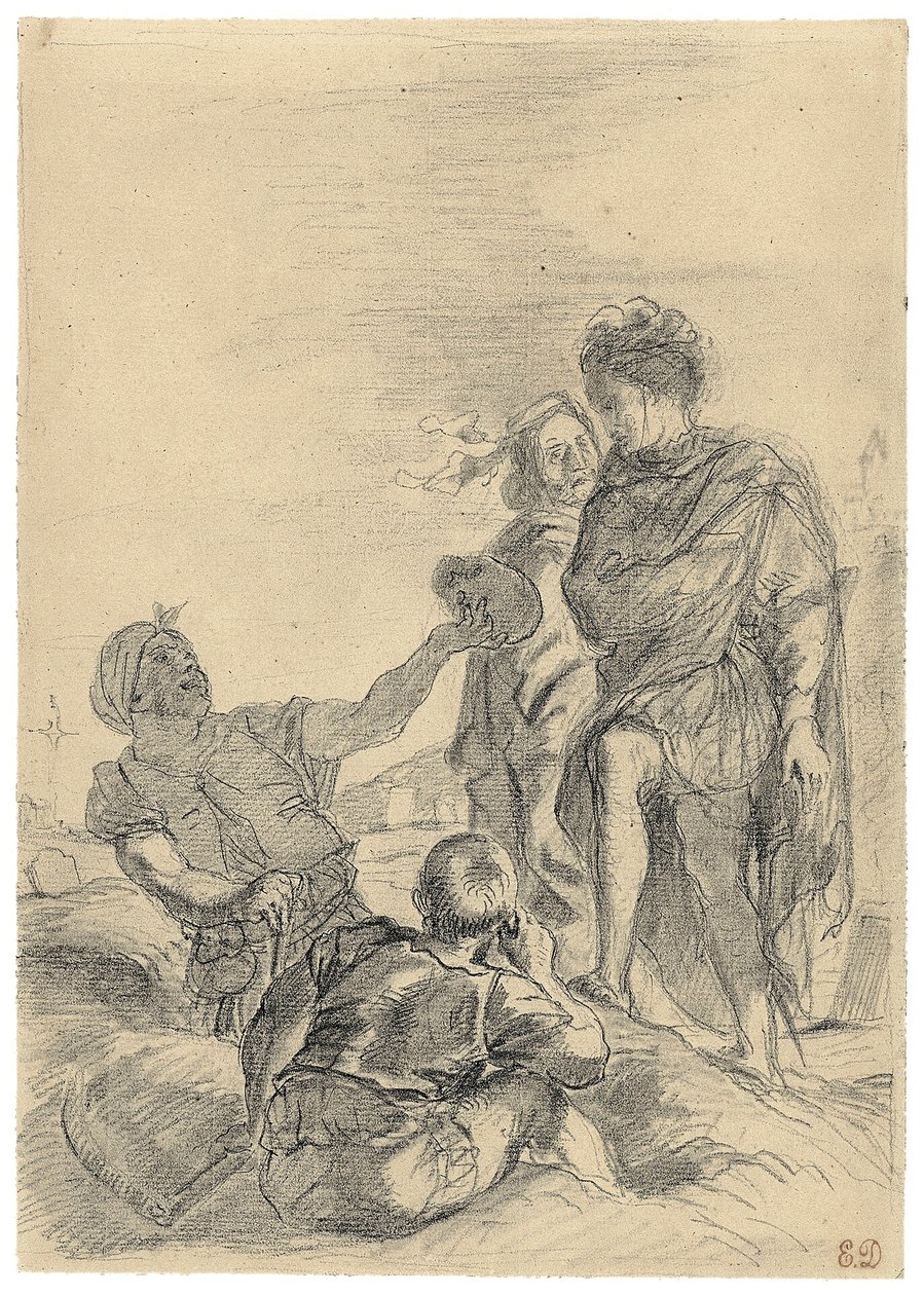 Hamlet og gravrøverne af Eugène Delacroix