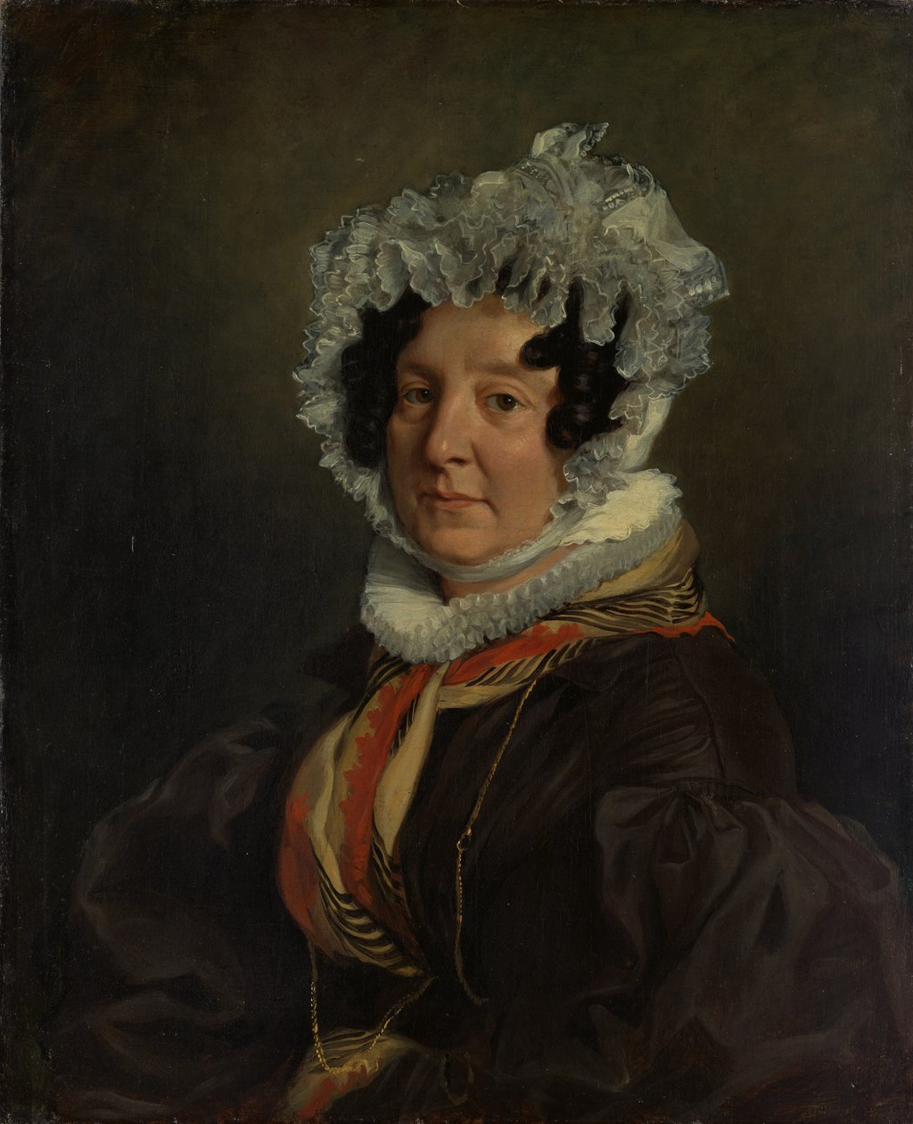 Madame Henri Francois Riesener Felicite Longrois, 1786-1847, 1835. af Ferdinand Victor Eugene Delacroix