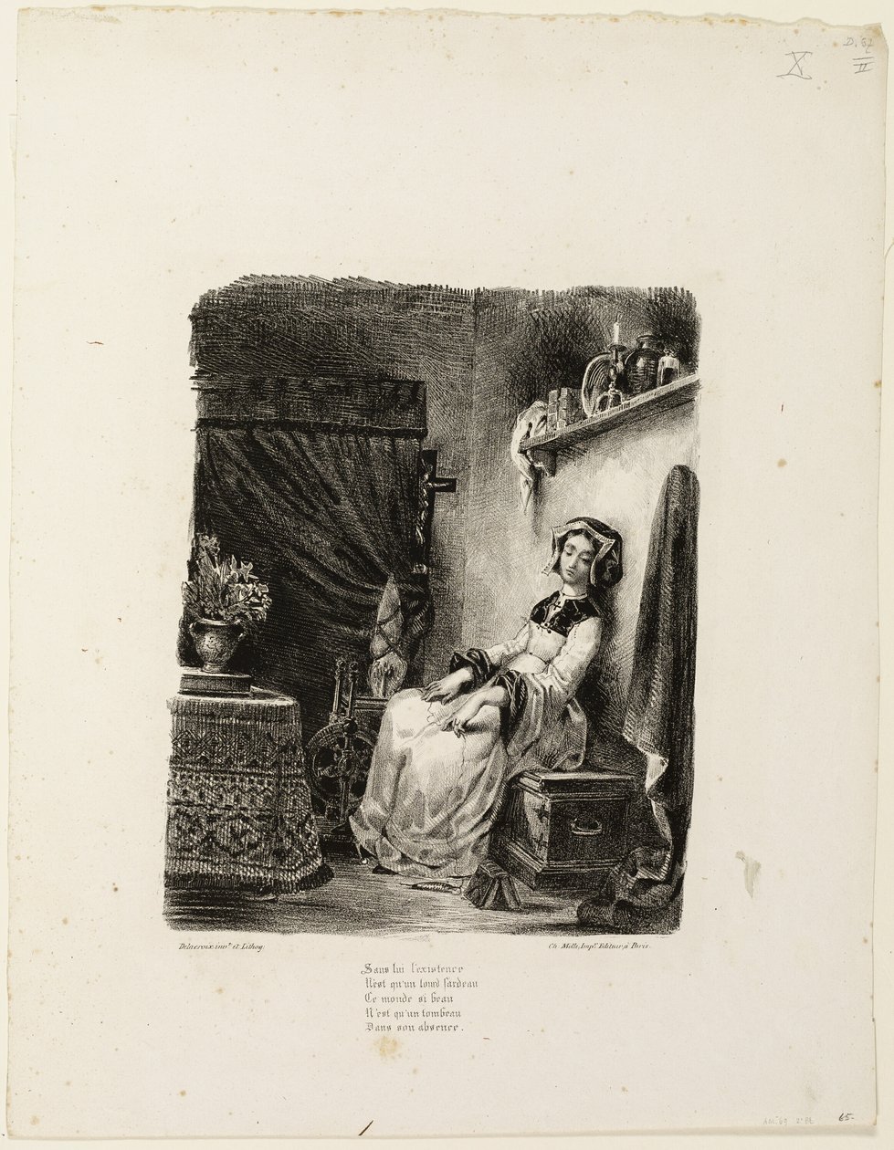 Marguerite ved Spindehjulet af Eugène Delacroix
