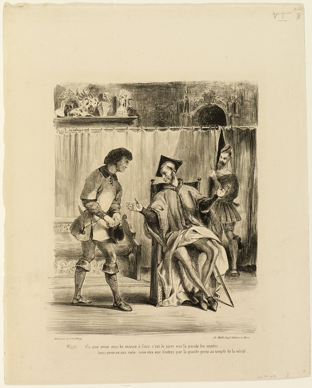 Mephistopheles modtager eleven af Eugène Delacroix