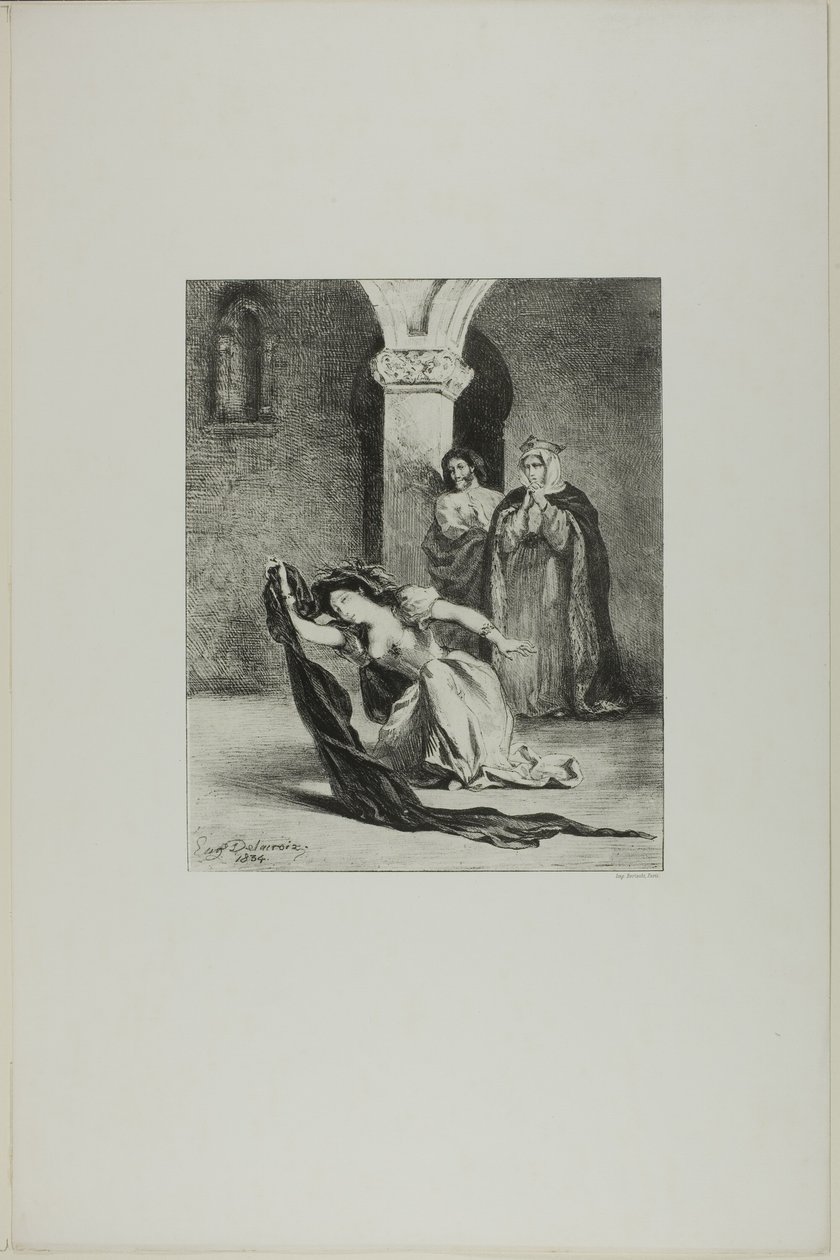 Ophelias sang af Eugène Delacroix