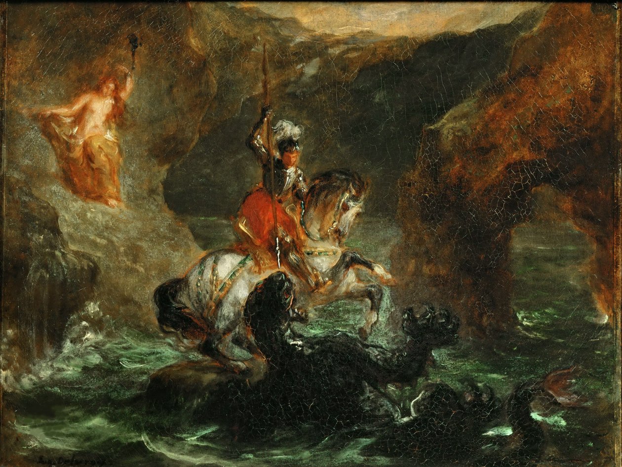 Perseus befrier Andromeda, 1847. af Eugène Delacroix
