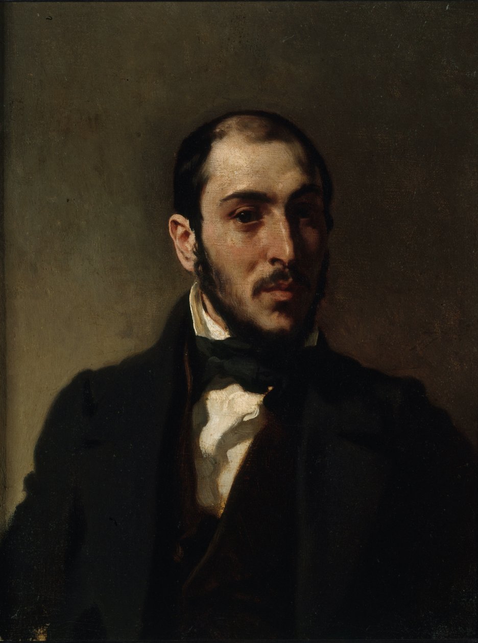 Portræt af arkitekten Eugène Laval 1818-1896, ca 1860. af Eugène Delacroix