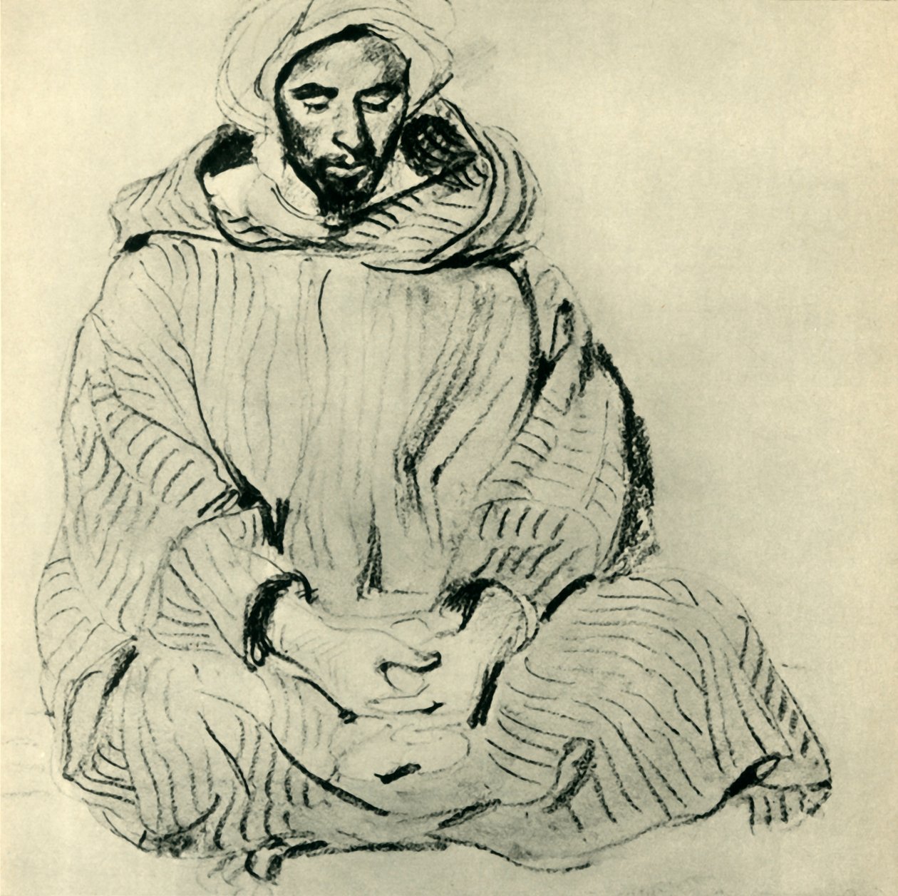 Praying Arab, 1832, 1943. af Ferdinand Victor Eugene Delacroix