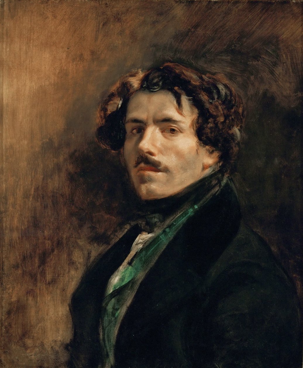 Selvportræt med Grøn Vest af Eugène Delacroix