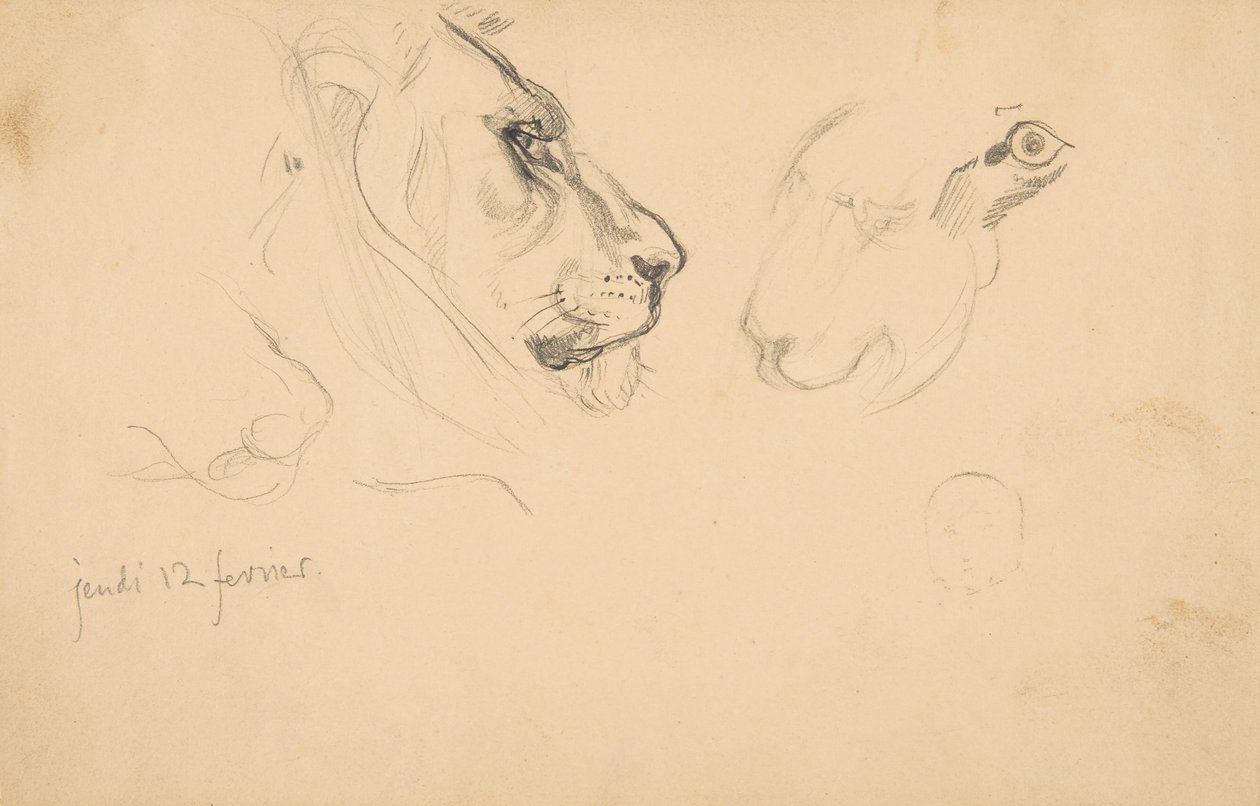 Skitsebog med udsigt over Tours, Frankrig og omegn, 1828-29. af Eugène Delacroix