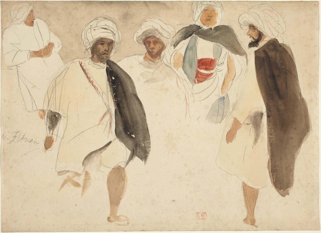 Studie af arabere af Eugène Delacroix