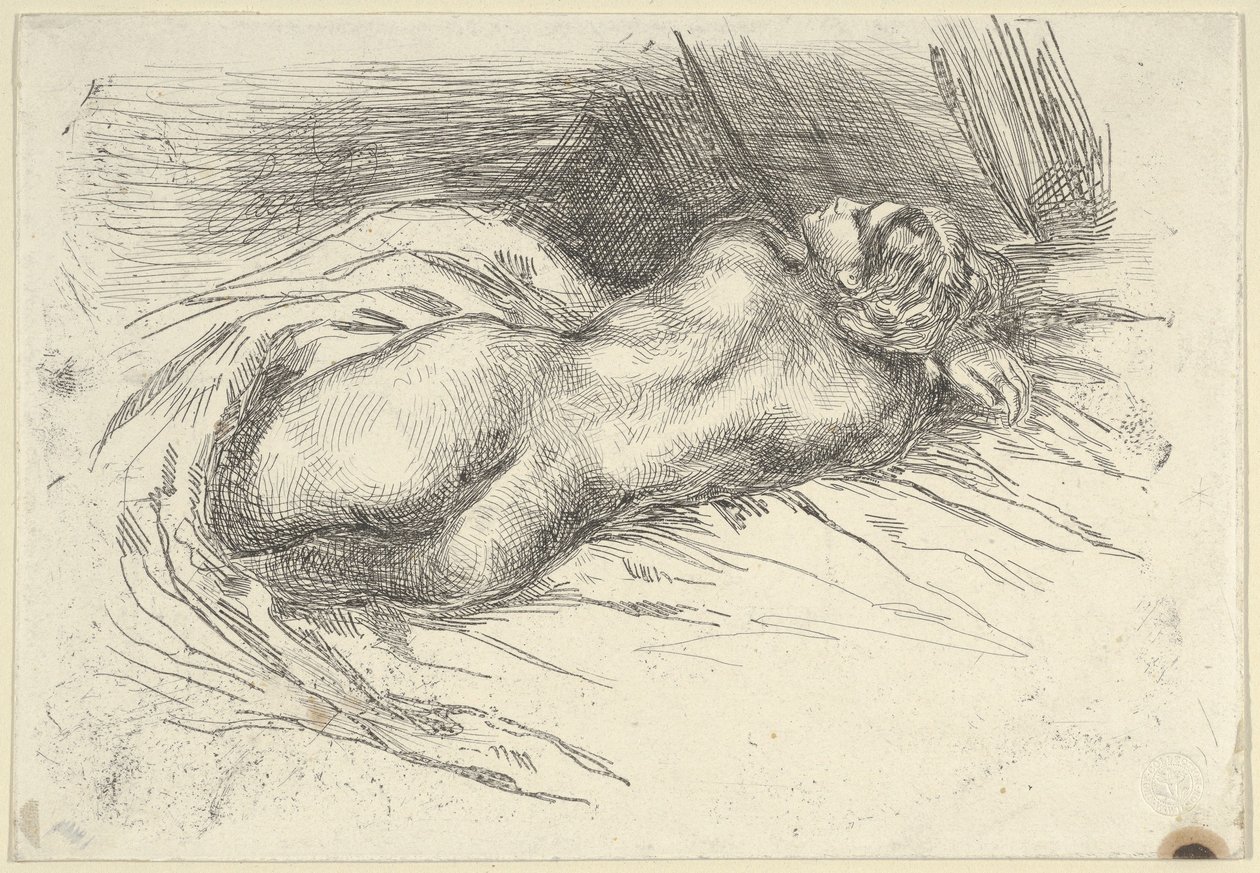 Studie af en kvinde set bagfra, 1833., 1833. af Eugène Delacroix