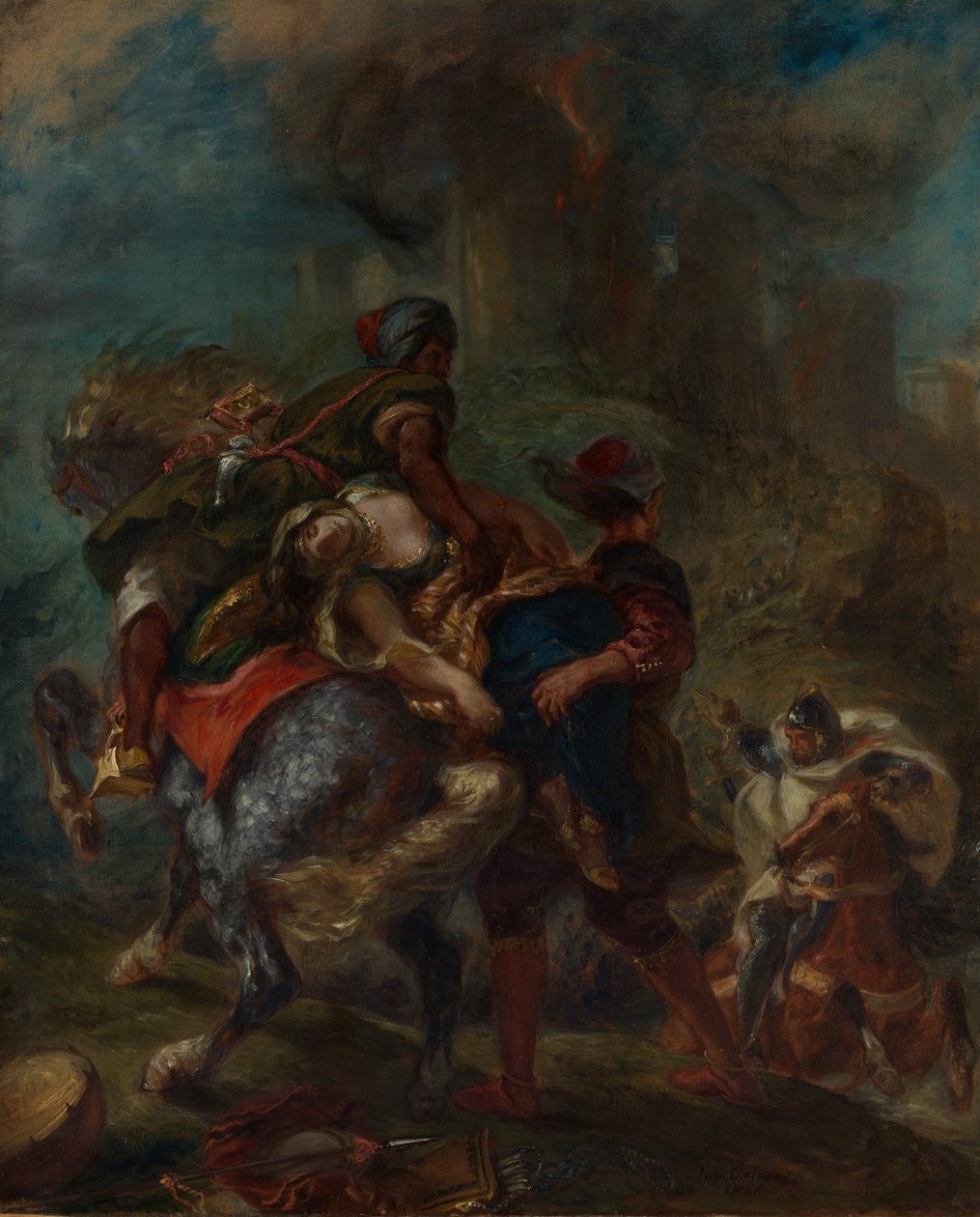 Bortførelsen af Rebecca, 1846. af Ferdinand Victor Eugene Delacroix