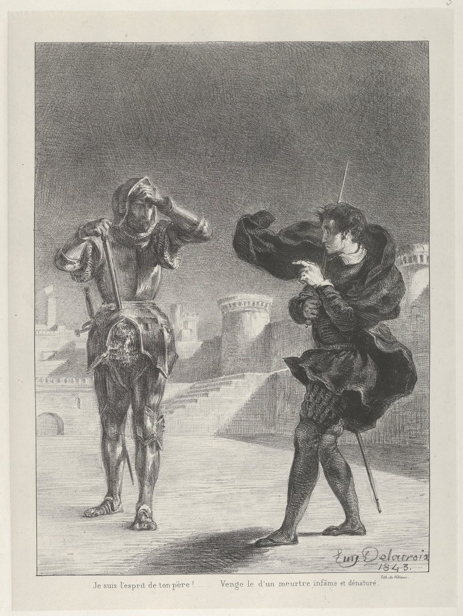 Spøgelset på terrassen, 1843., 1843. af Eugène Delacroix