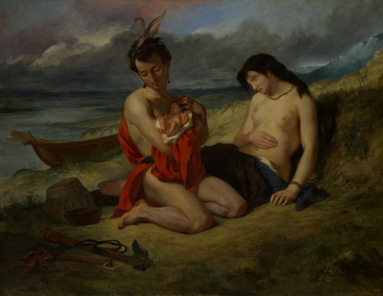 The Natchez, 1823-24 og 1835. af Ferdinand Victor Eugene Delacroix