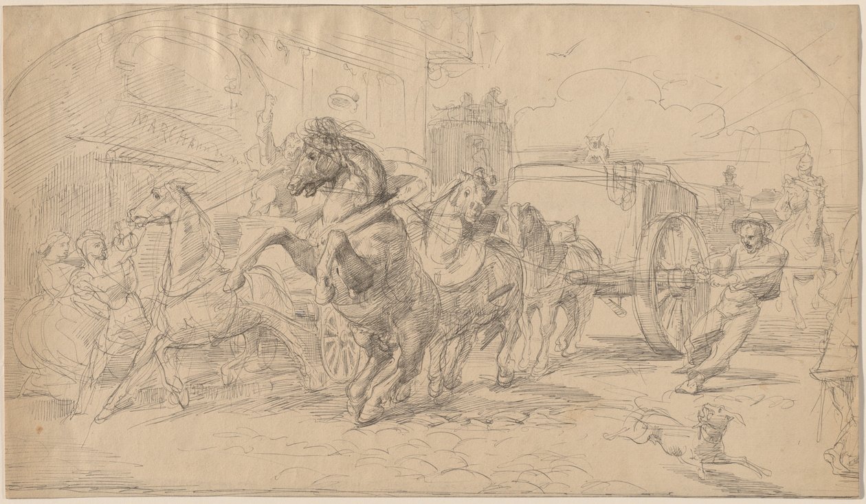 The Runaway Carriage, 1830