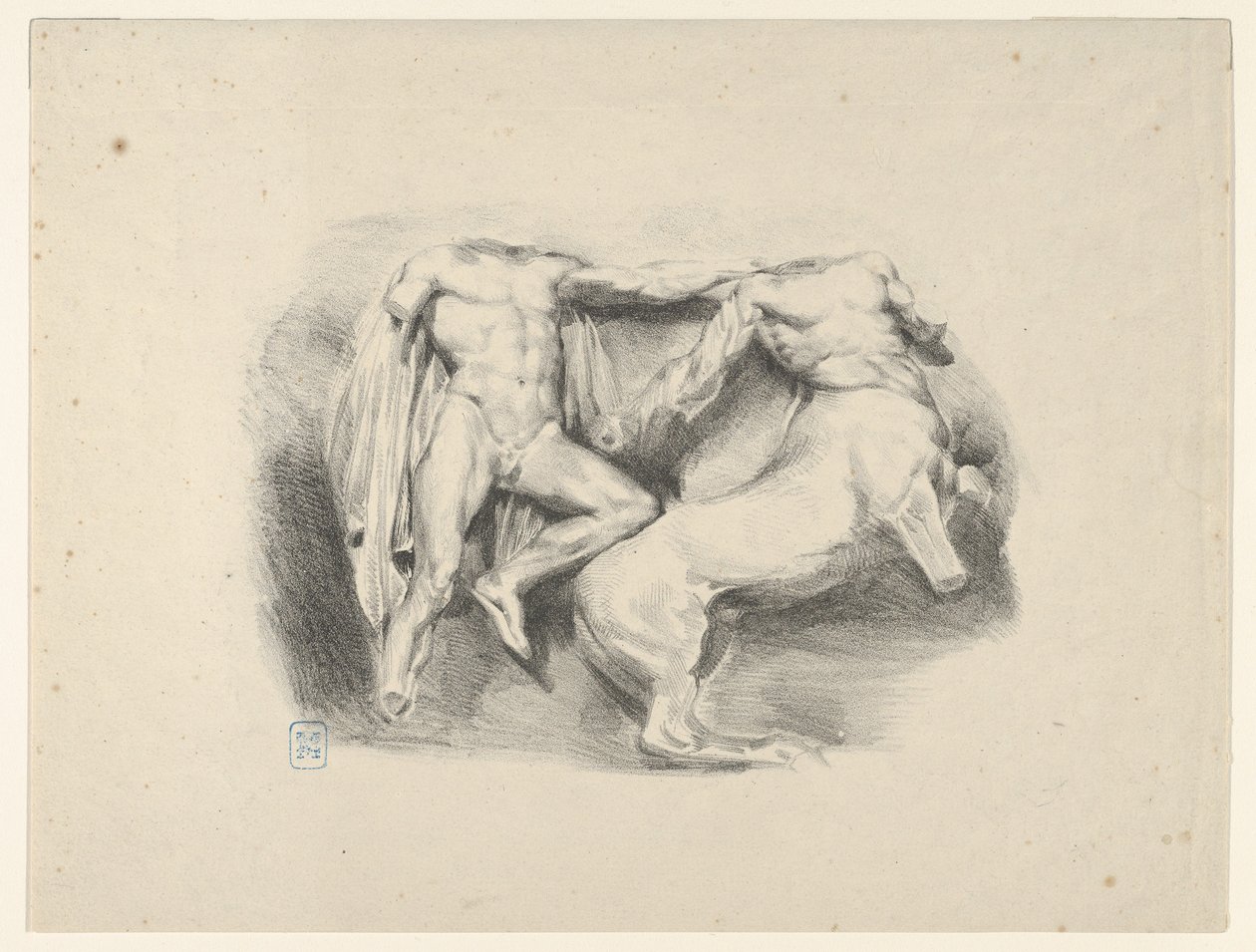 Theseus Erobrer af Kentauren Eurytus, 1825., 1825. af Eugène Delacroix