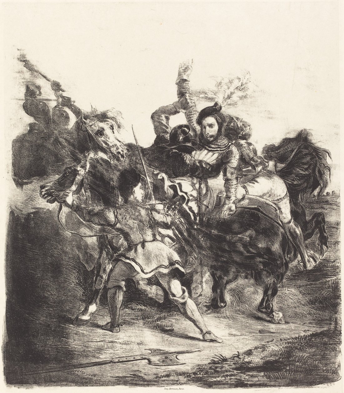 Weislingen angrebet af Goetz styrker af Eugène Delacroix