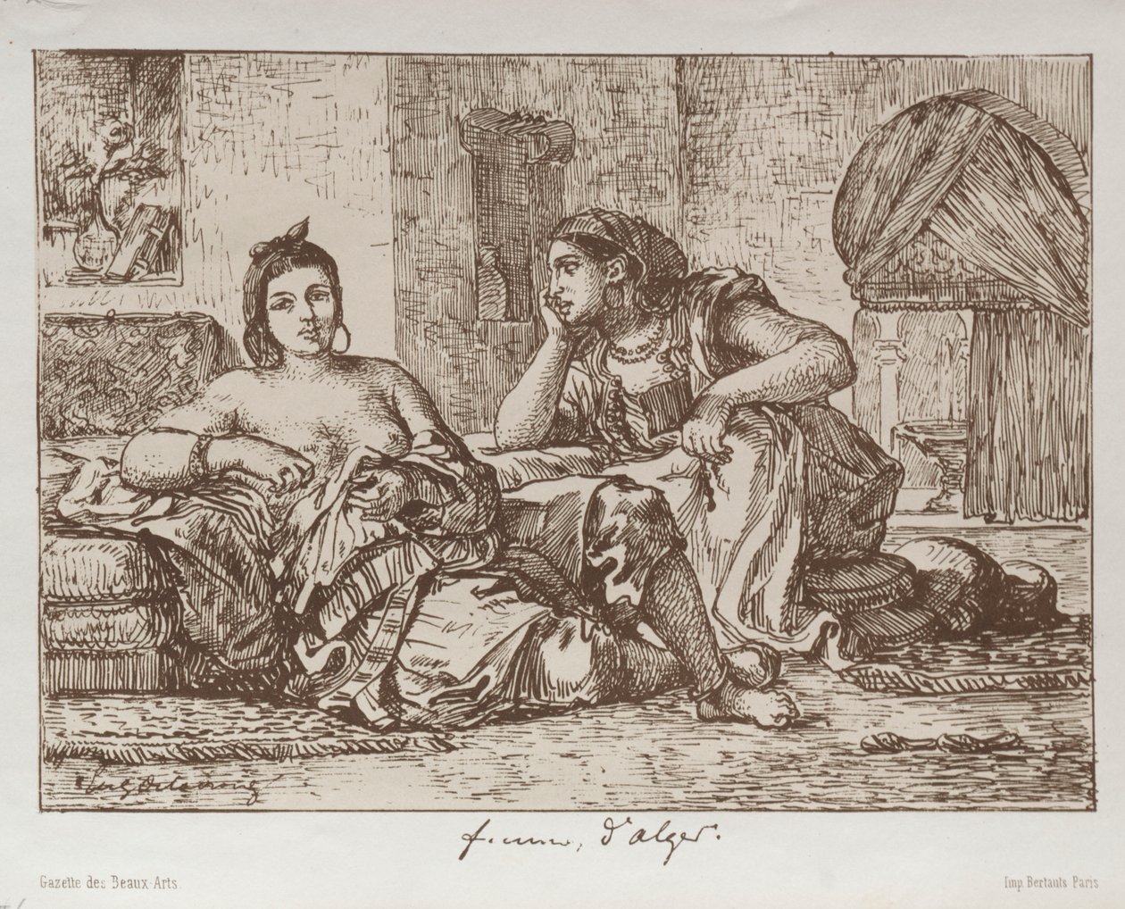 Kvinder fra Algier af Eugène Delacroix