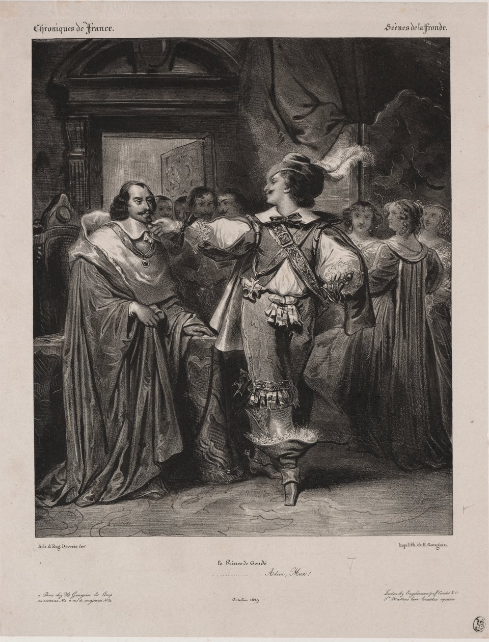 Chronicles of France: Scene of the Fronde - Prinsen af Condé af Eugène François Marie Joseph Devéria