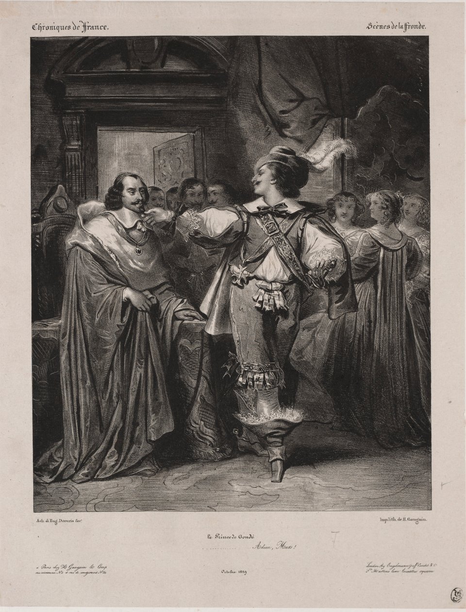 Chronicles of France: Scene of the Fronde - Prinsen af Condé, 1829. af Eugène François Marie Joseph Devéria