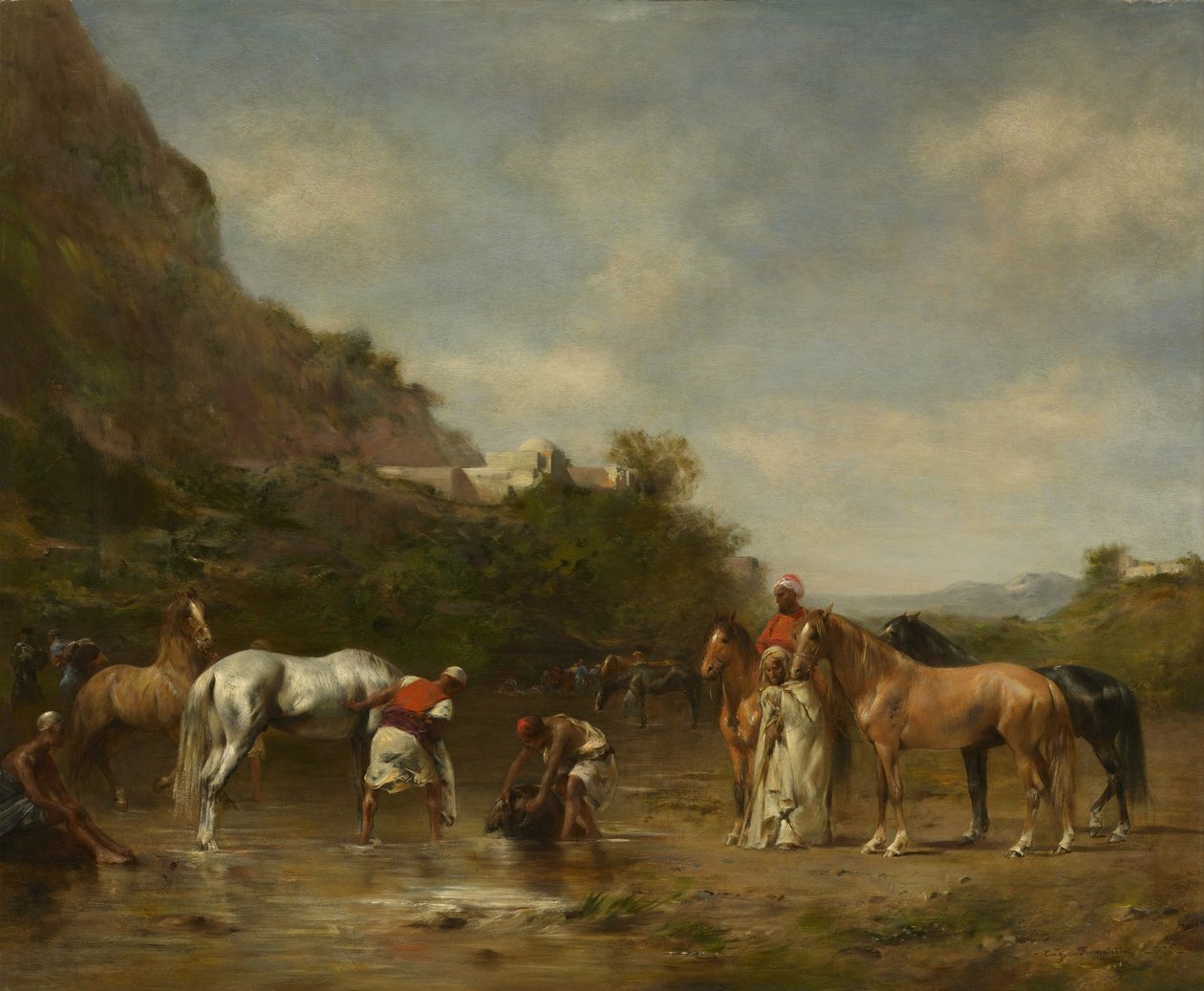 Arabere der vander deres heste, 1872 af Eugène Fromentin