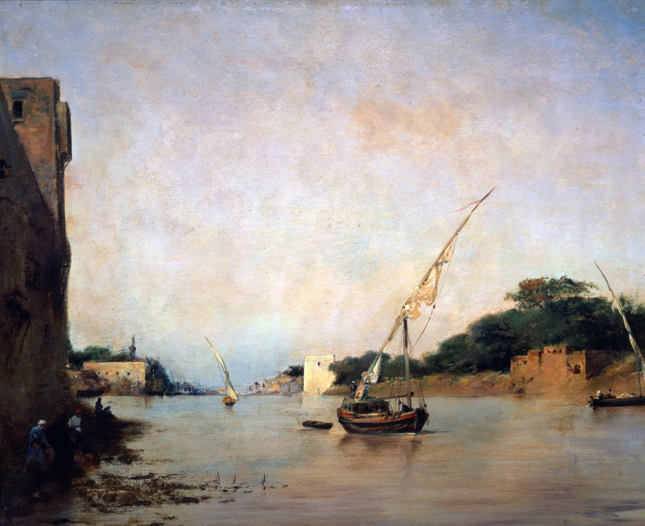 Udsigt over Nilen, 1800-tallet af Eugène Fromentin