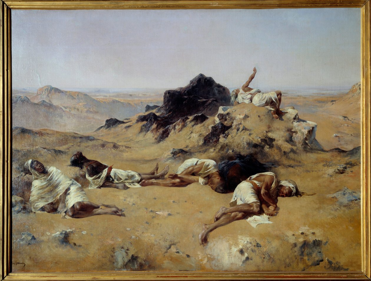 ørken. Tørstige mænd. 1869. Eugène Fromentin (1820-1876), Musée d