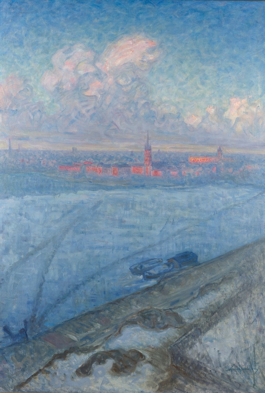 Byen ved solnedgang af Eugène Jansson