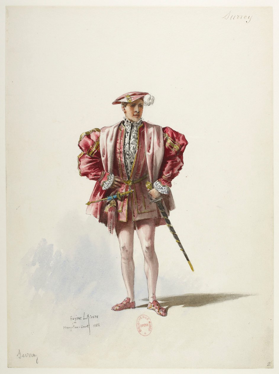 Btv1b84558104 02 - Saint-Saëns - Henrik VIII - Kostumemodeller - Lacoste - 2. Jarlen af Surrey af Eugene Lacoste