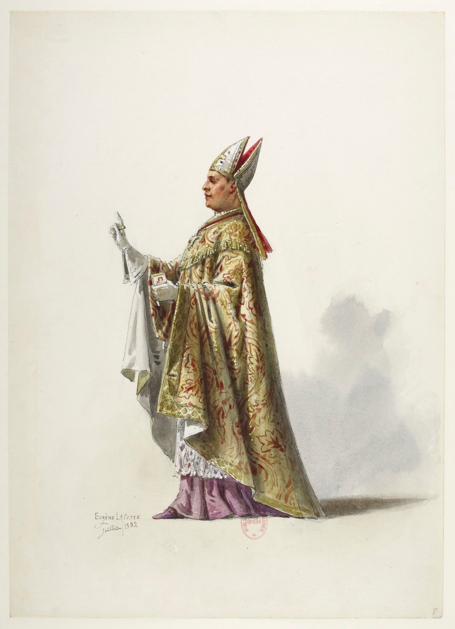 Btv1b84558104 08 - Saint-Saëns - Henry VIII - Maquettes de costumes - Lacoste - 8th Costume af Eugene Lacoste