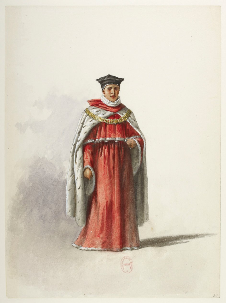 Btv1b84558104 25 - Saint-Saëns - Henry VIII - Maquettes de costumes - Lacoste - 25th Costume af Eugene Lacoste