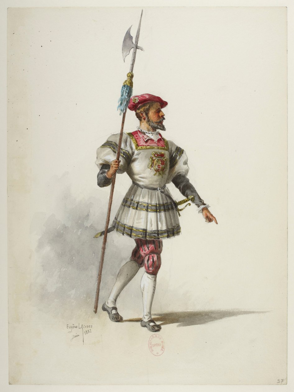 Btv1b84558104 37 - Saint-Saëns - Henry VIII - Maquettes de costumes - Lacoste - 37. Kostume af Eugene Lacoste