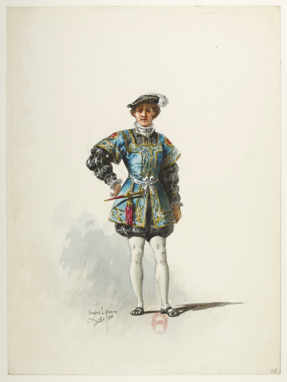 Btv1b84558104 38 - Saint-Saëns - Henrik VIII - Kostumemodeller - Lacoste - 38. Kongens side af Eugene Lacoste