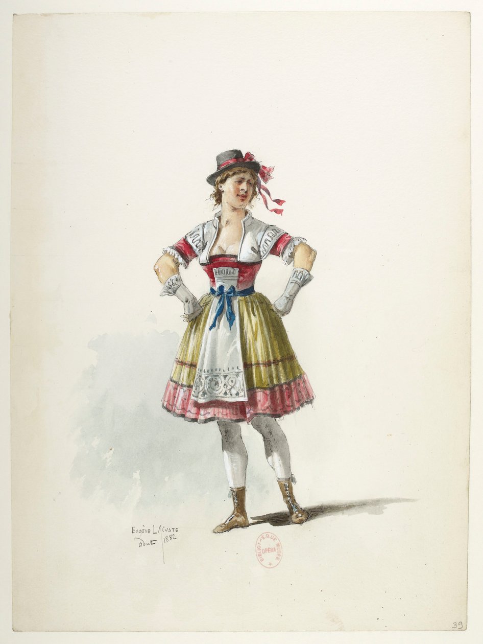 Btv1b84558104 39 - Saint-Saëns - Henry VIII - Maquettes de costumes - Lacoste - 39th Costume af Eugene Lacoste