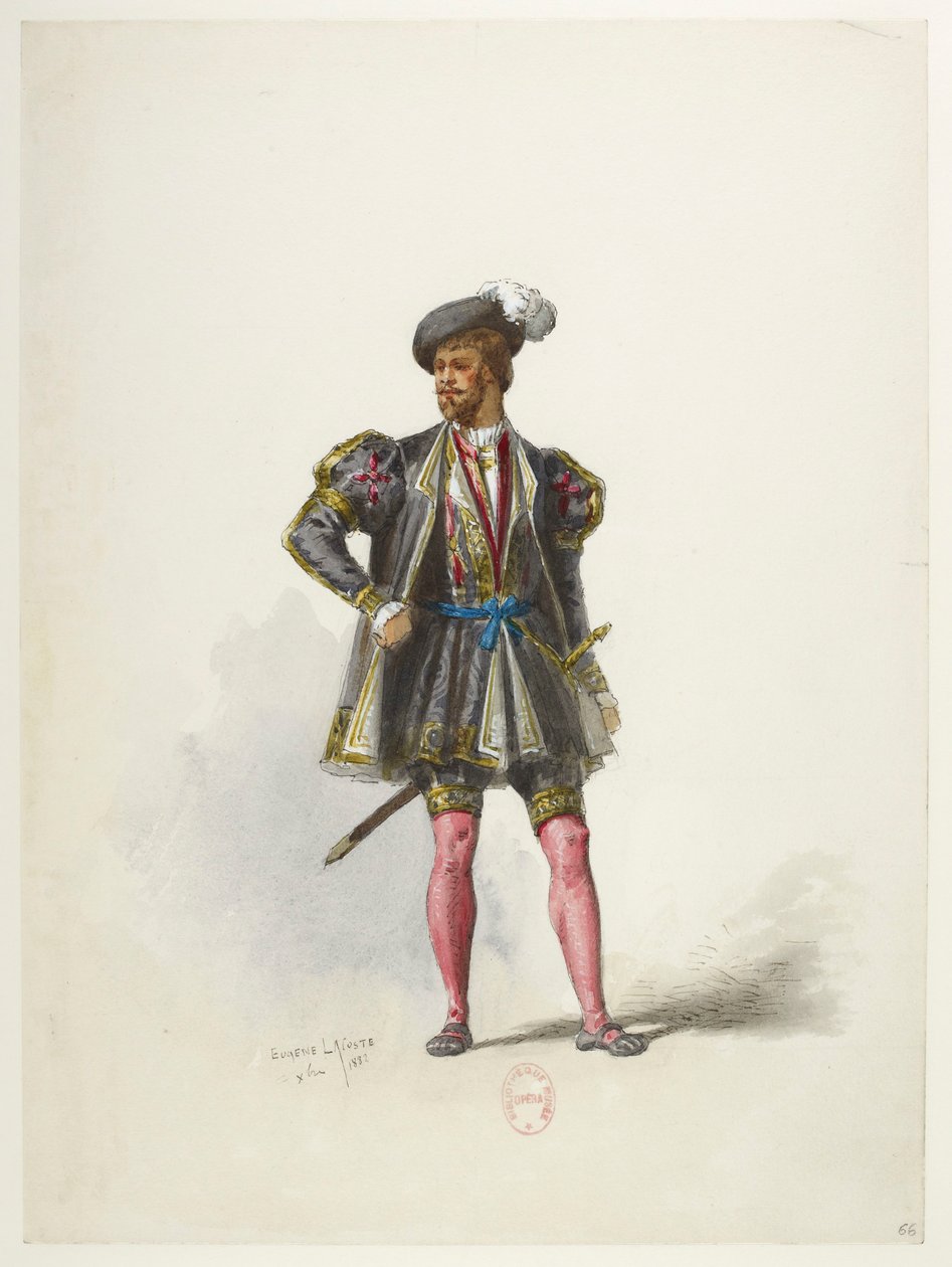 Btv1b84558104 68 - Saint-Saëns - Henry VIII - Maquettes de costumes - Lacoste - 66th Costume af Eugene Lacoste
