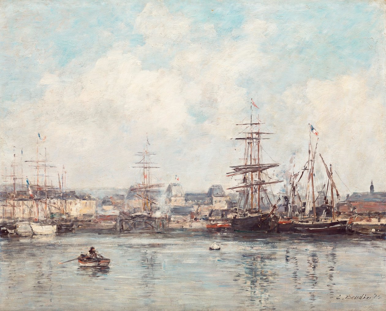 Casimir Delavigne-bassinet i Le Havre af Eugene Louis Boudin