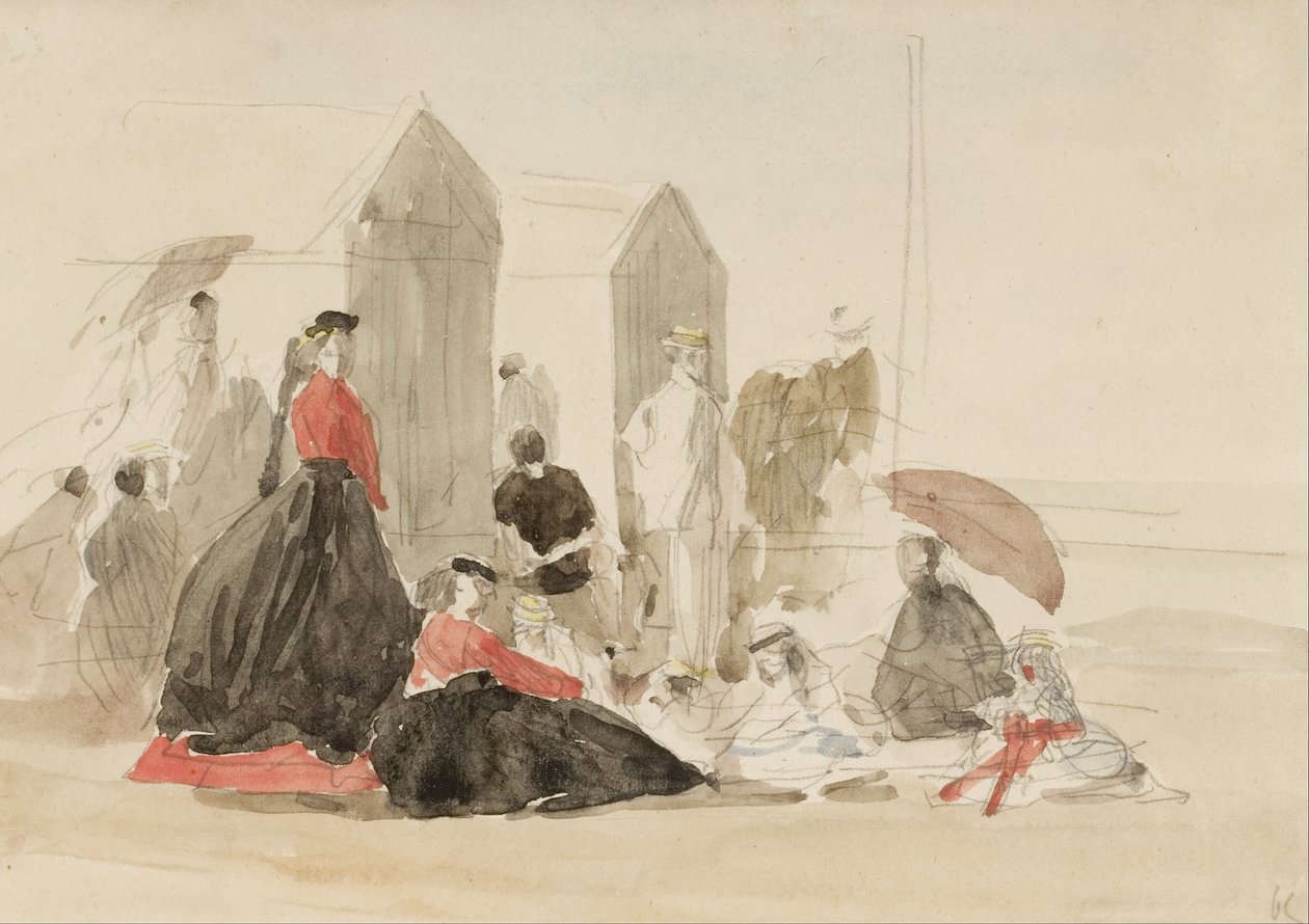 Crinoliner og hytter af Eugene Louis Boudin