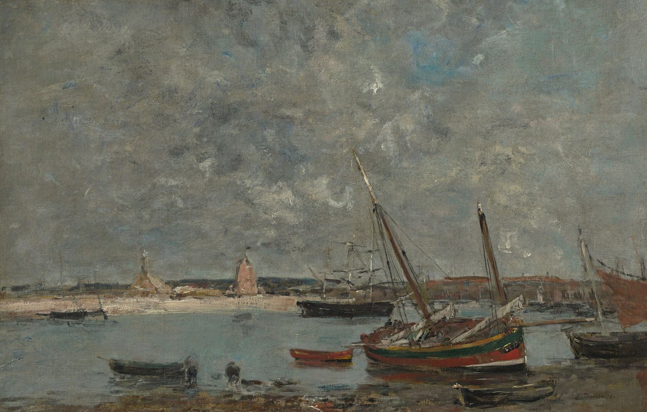 German: Camaret. Der Hafen Camaret: The Port af Eugene Louis Boudin