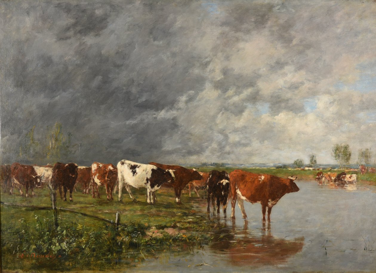 Drikkeri i flok af Eugene Louis Boudin