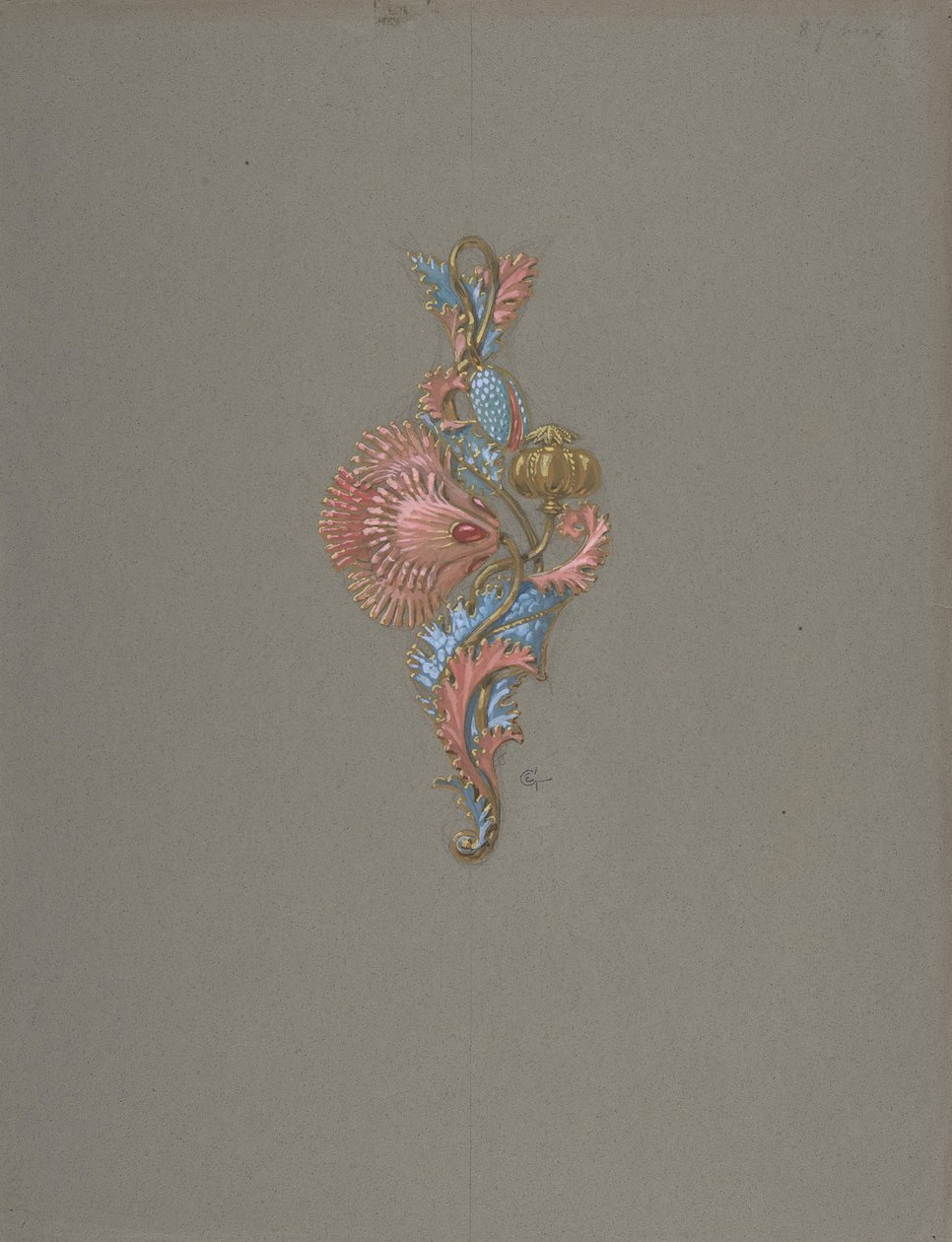 Design til et vedhæng, . af Eugene Grasset