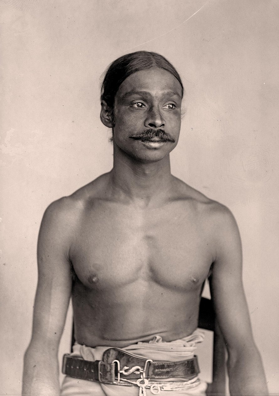 Portræt af en srilankansk mand, ca. 1890 af Eugène Trutat