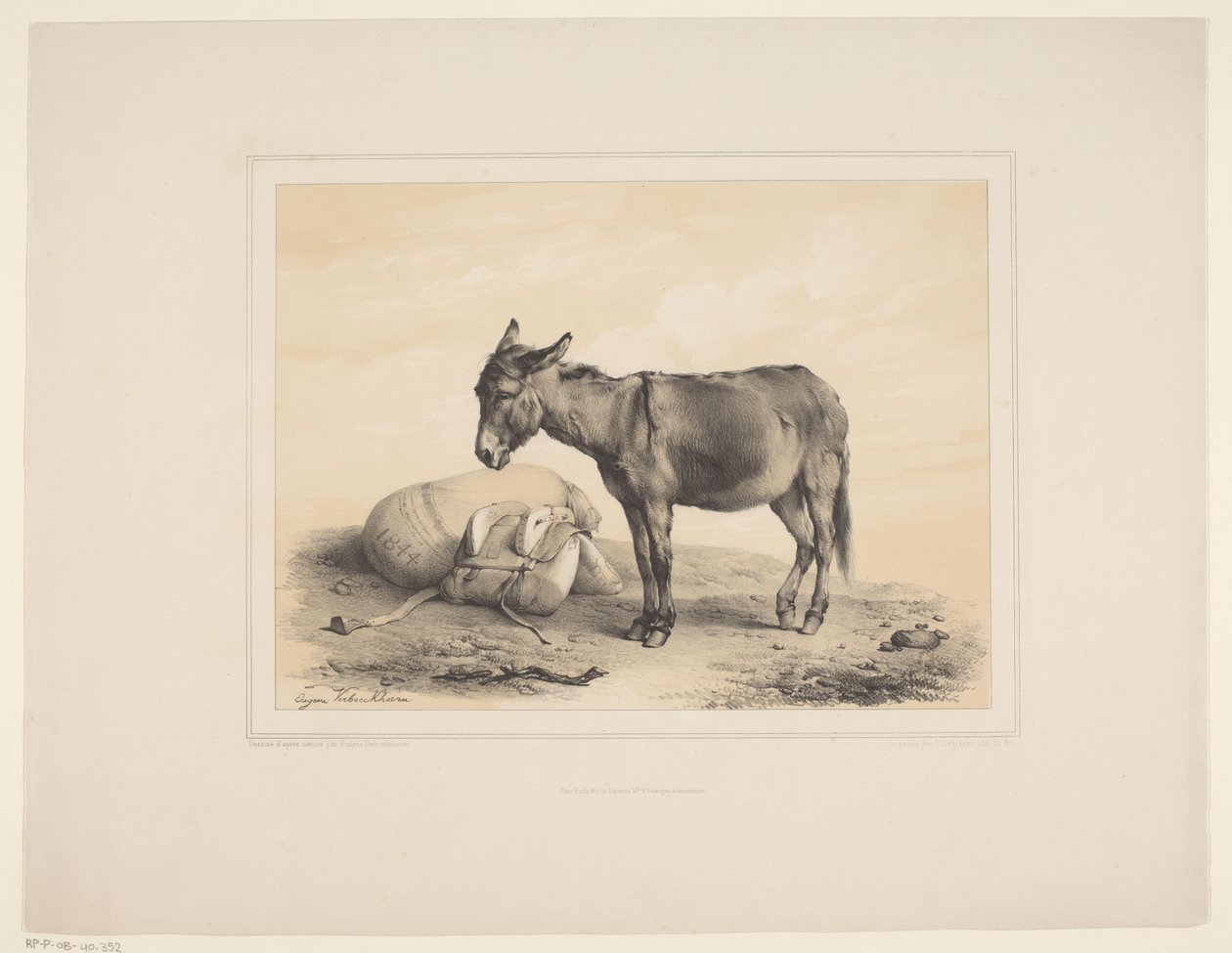 Rustende pakezel Diverse dieren (serietitel) Animal Studies (serietitel) af Eugène Verboeckhoven